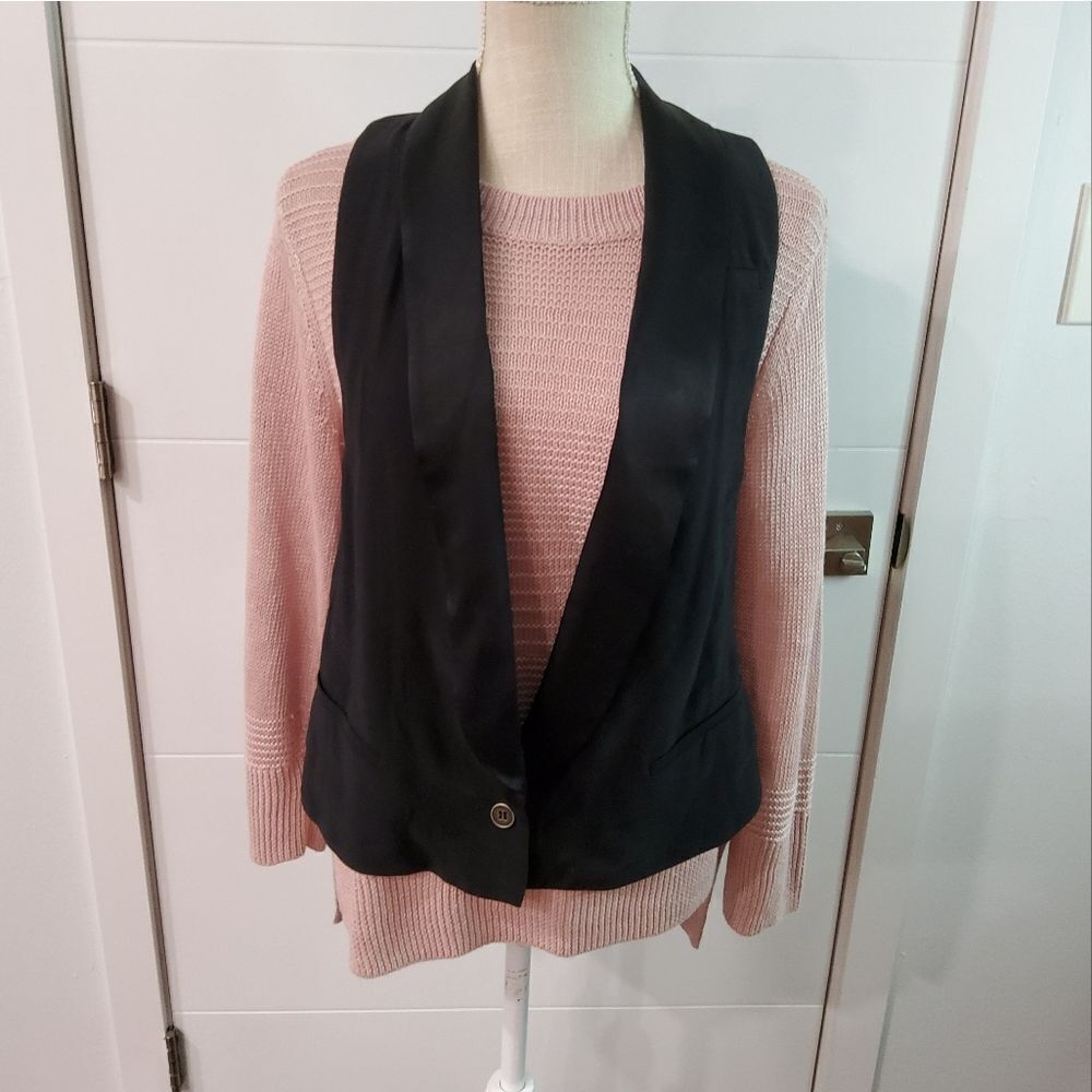 Free People Draped Black Vest Size XS ( Fit S )
